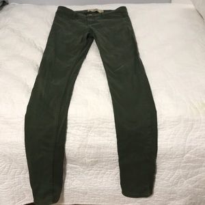 Hollister olive super skinny jeans